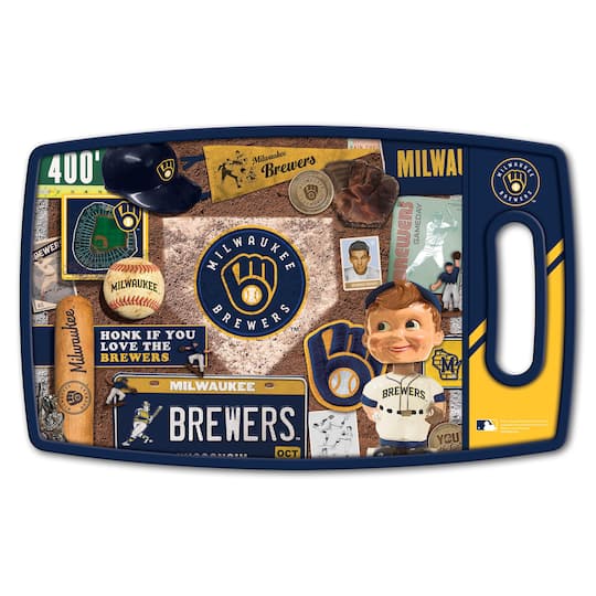 MLB Retro Series Cutting Board By Youthefan in Milwaukee Brewers | 14" x 19" | Michaels®